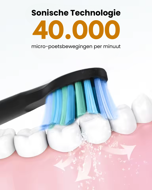 SonicBrush Pro | Supersonische Tandenborstel – Professionele reiniging, gewoon thuis!